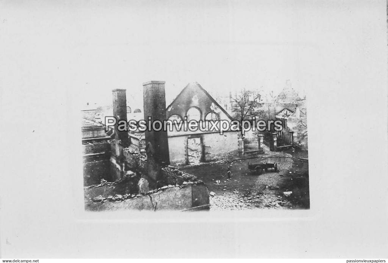 PHOTO THIONVILLE RUINES DE LA GUERRE DE 1870 - 3  MANEGE - Thionville