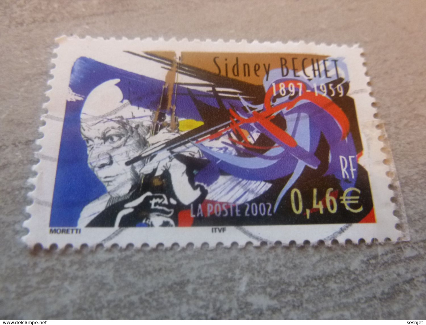 Sidney Bechet (1897-1959) Jazz - 0.46 € - Yt 3501 - Multicolore - Oblitéré - Année 2002 - - Gebraucht