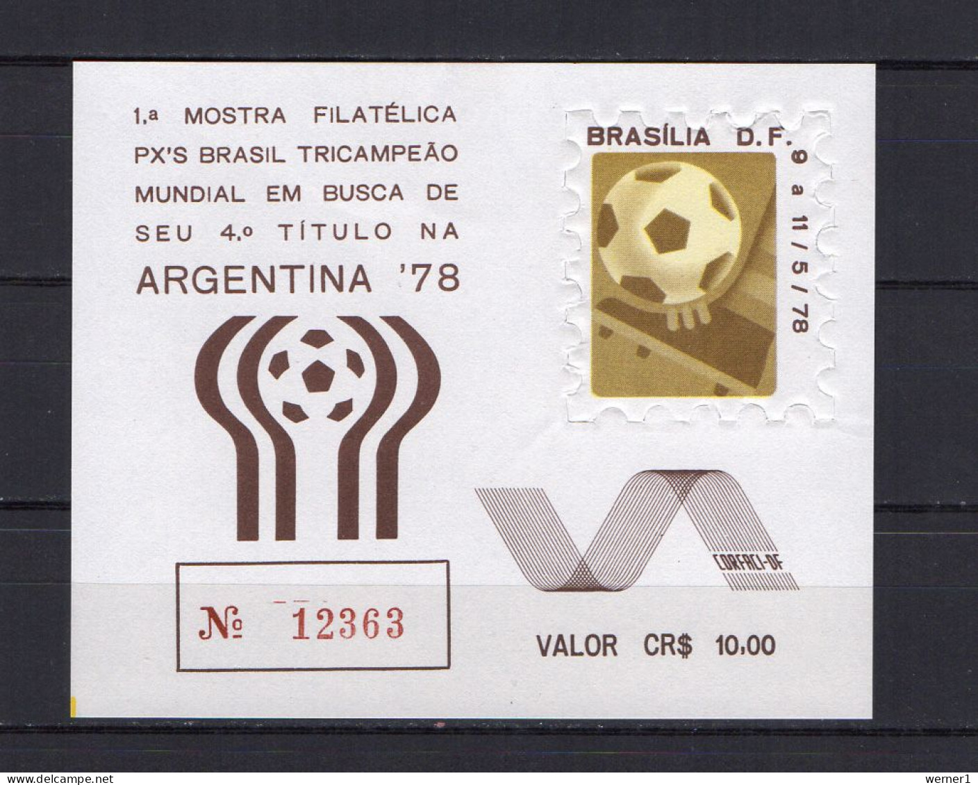 Brazil 1978 Football Soccer World Cup Vignette MNH - 1978 – Argentine