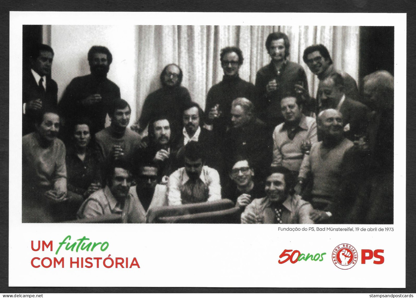 Portugal Entier Postal 2023 PS Partido Socialista Parti Socialiste 50 Ans Stationery Socialist Party 50 Years - Ganzsachen