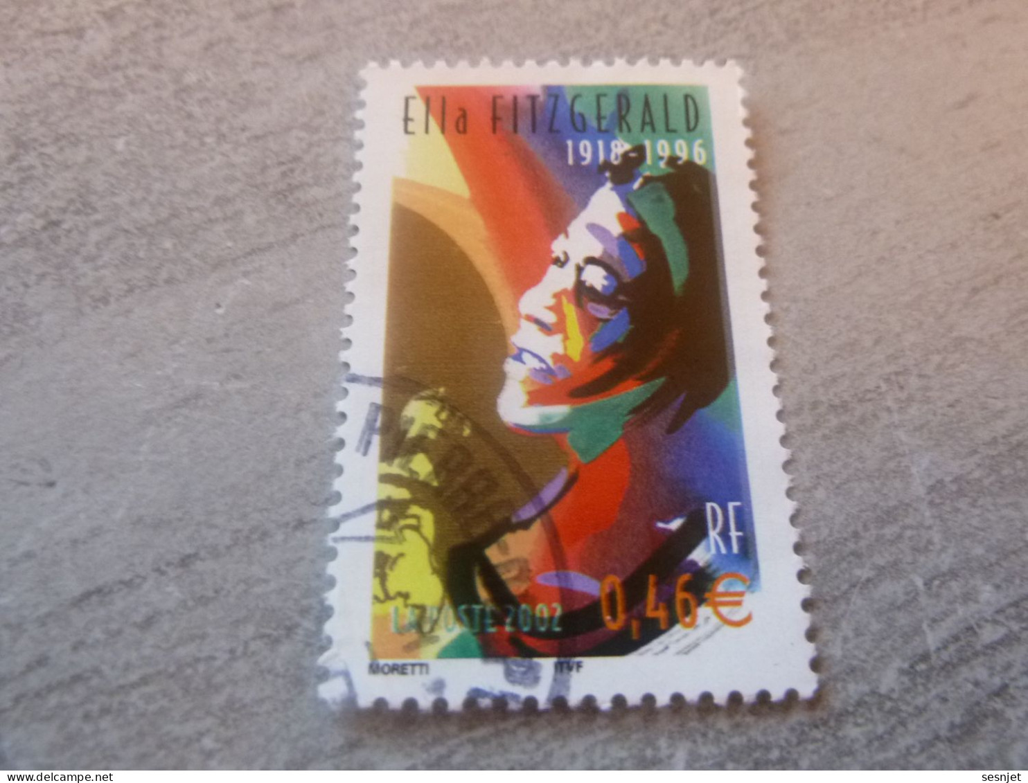 Ella Fitzgerald (1918-1996) Jazz - 0.46 € - Yt 3503 - Multicolore - Oblitéré - Année 2002 - - Used Stamps