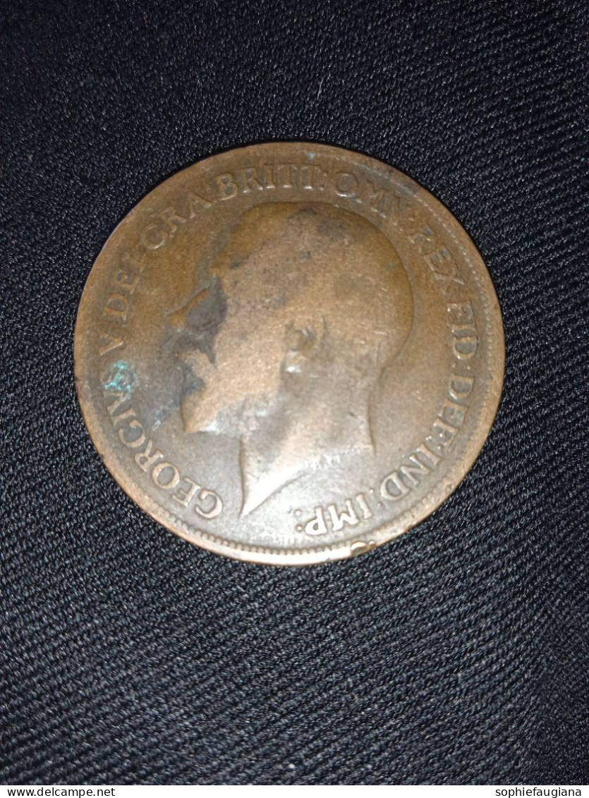 ROYAUME UNI  One Penny 1919 - Georges V - Sonstige & Ohne Zuordnung
