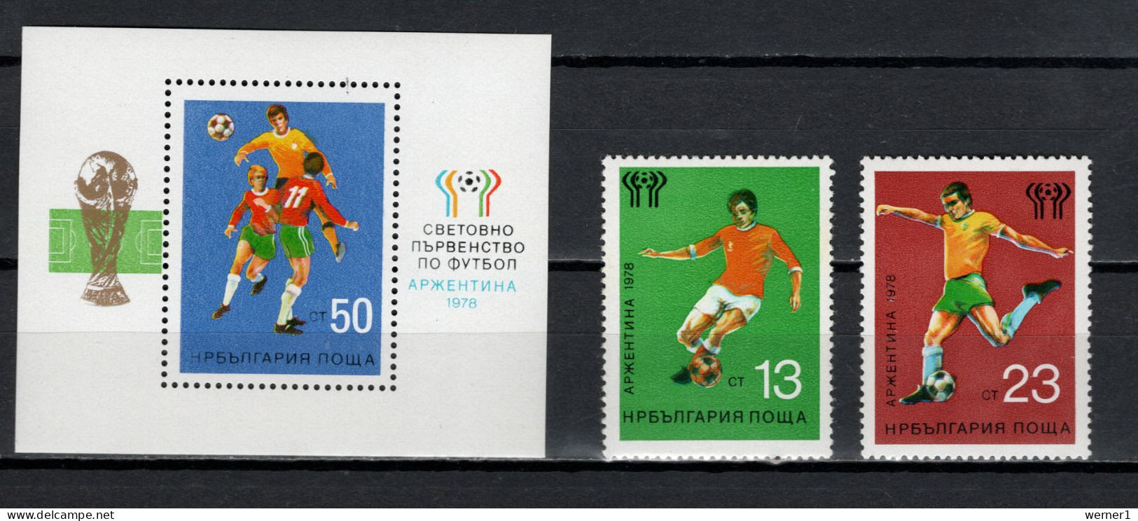 Bulgaria 1978 Football Soccer World Cup Set Of 2 + S/s MNH - 1978 – Argentine