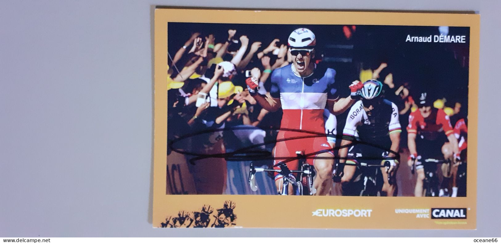 Autographe Arnaud Démare Champuon De France Eurosport - Cyclisme