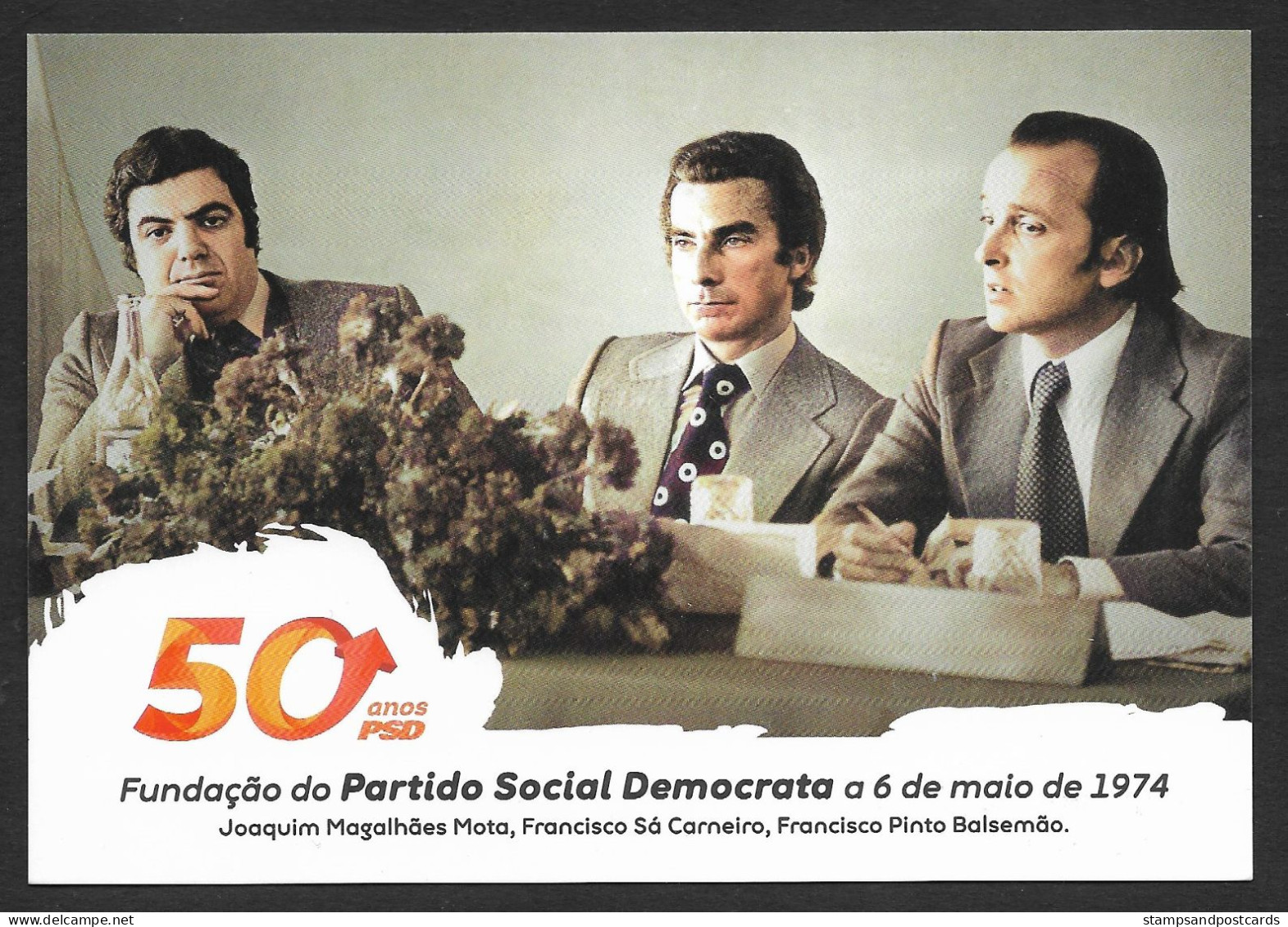 Portugal Entier Postal 2024 PPD PSD Parti Social-démocrate 50 Ans Sá Carneiro Stationery Social Democratic Party - Interi Postali