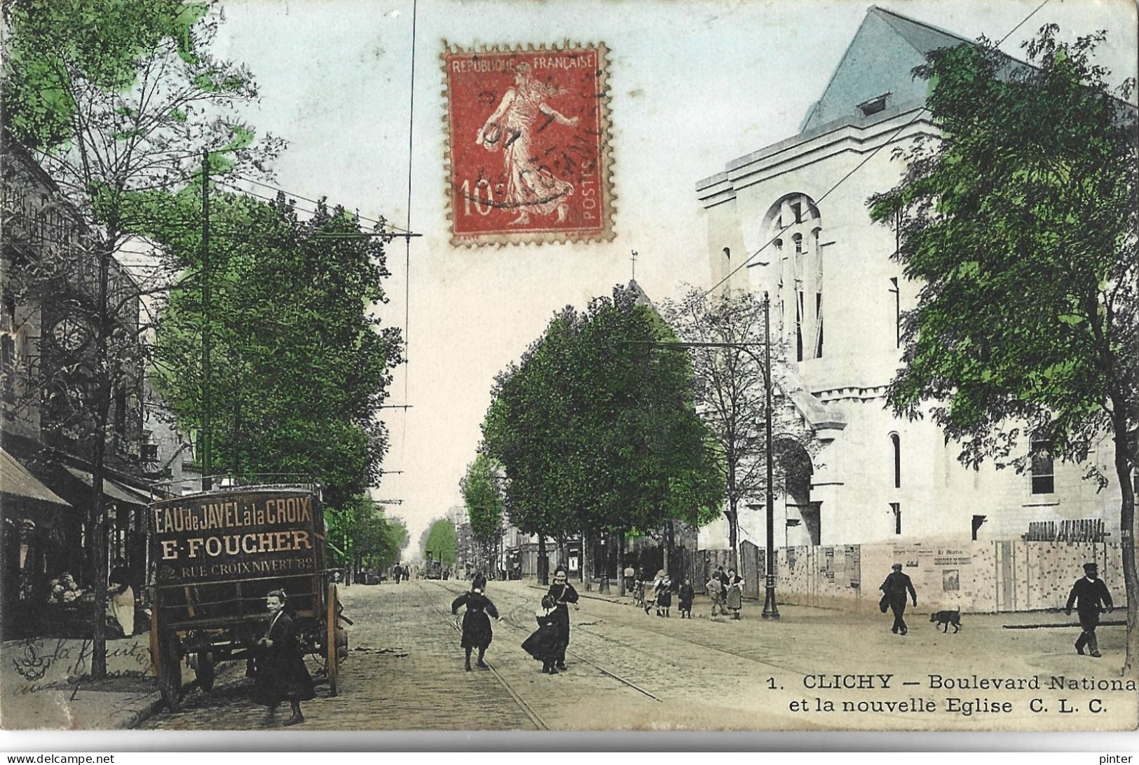 CLICHY - Boulevard National Et La Nouvelle Eglise - Clichy