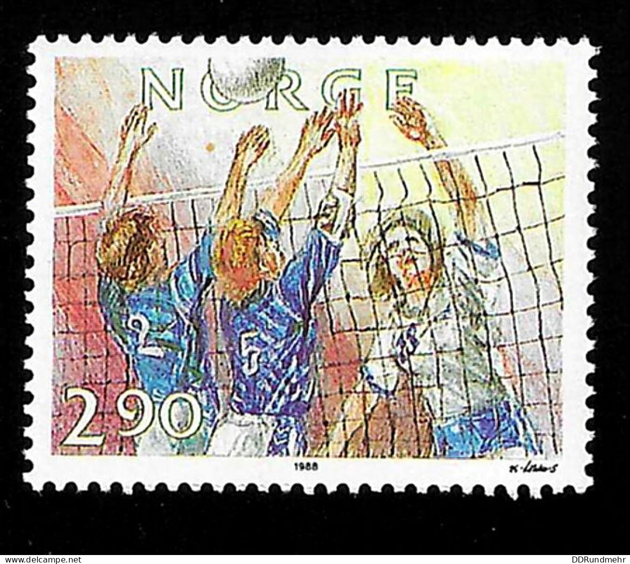 1988  Volleyball Michel NO 1006 Stamp Number NO 934d Yvert Et Tellier NO 963 AFA NO 1004 Xx MNH - Ungebraucht