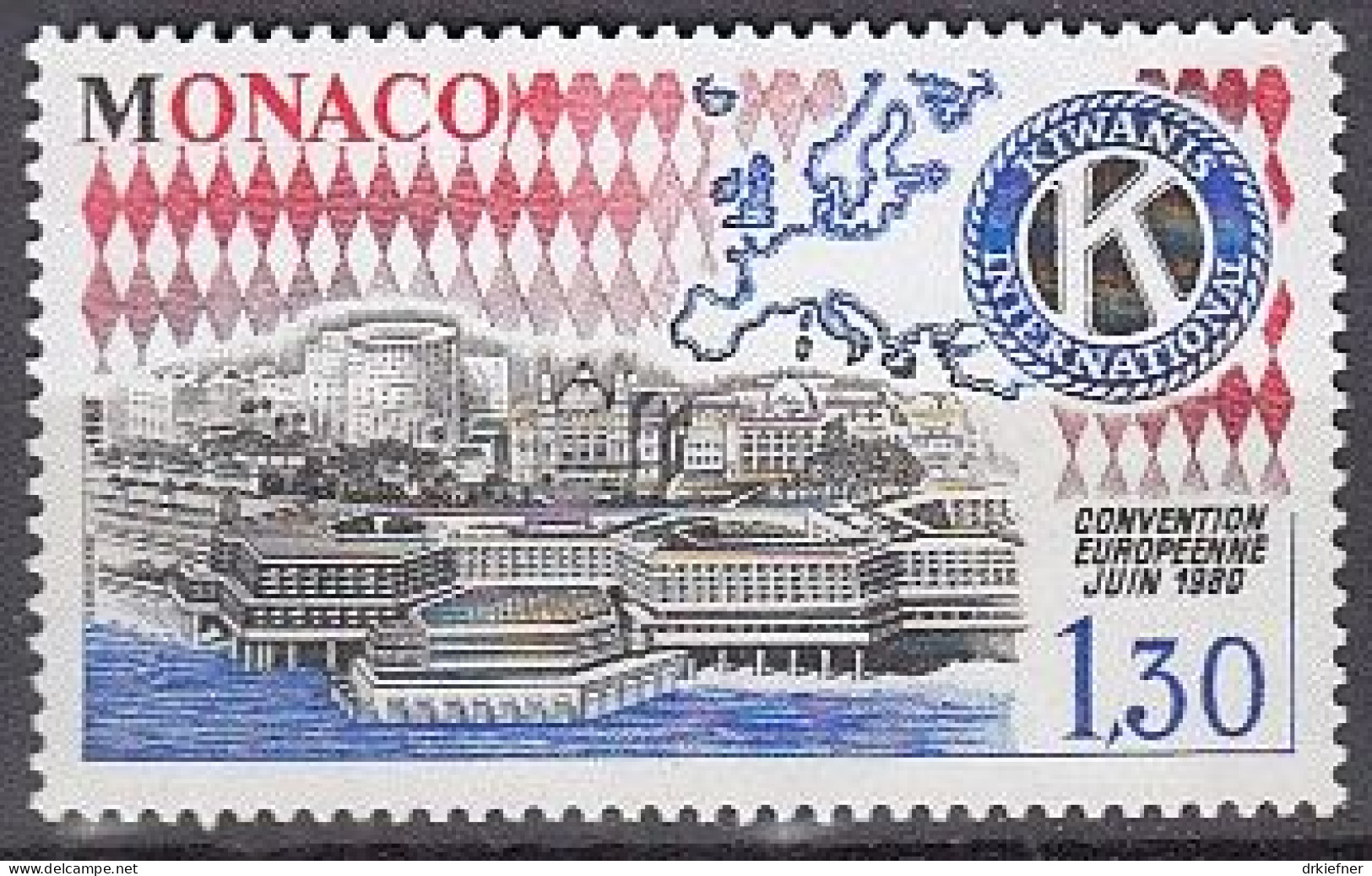 MONACO  1426, Postfrisch **, Kongress Von Kiwanis International, 1980 - Unused Stamps
