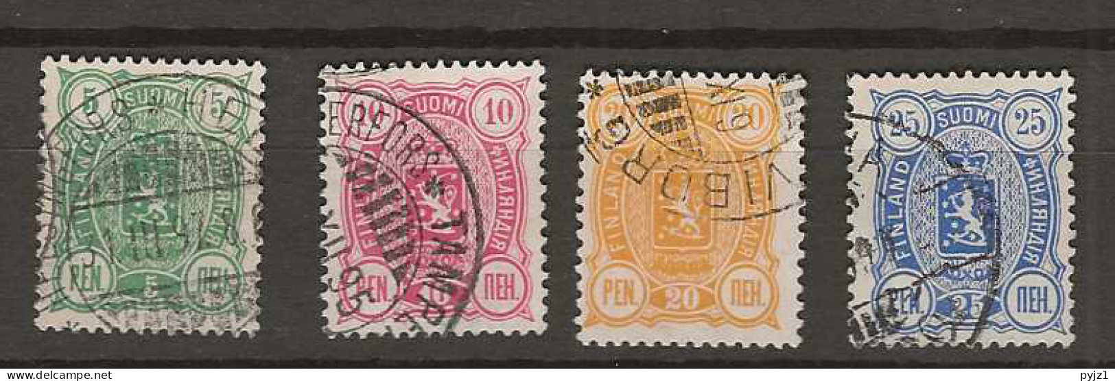 1889 USED Finland Mi 28-31-B - Used Stamps