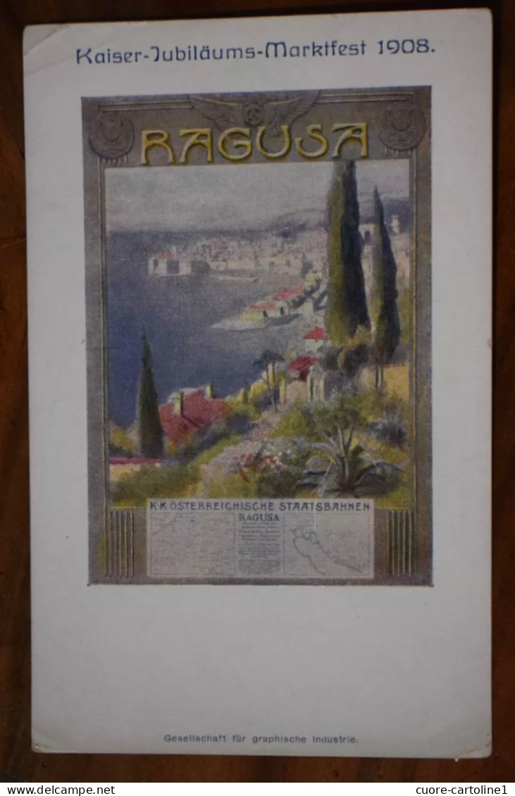 Dubrovnik - Ragusa - Reklamna/umjetnička Razglednica - Kaiser Jubilaums Marktfest - Nvg 1908. - Croatia
