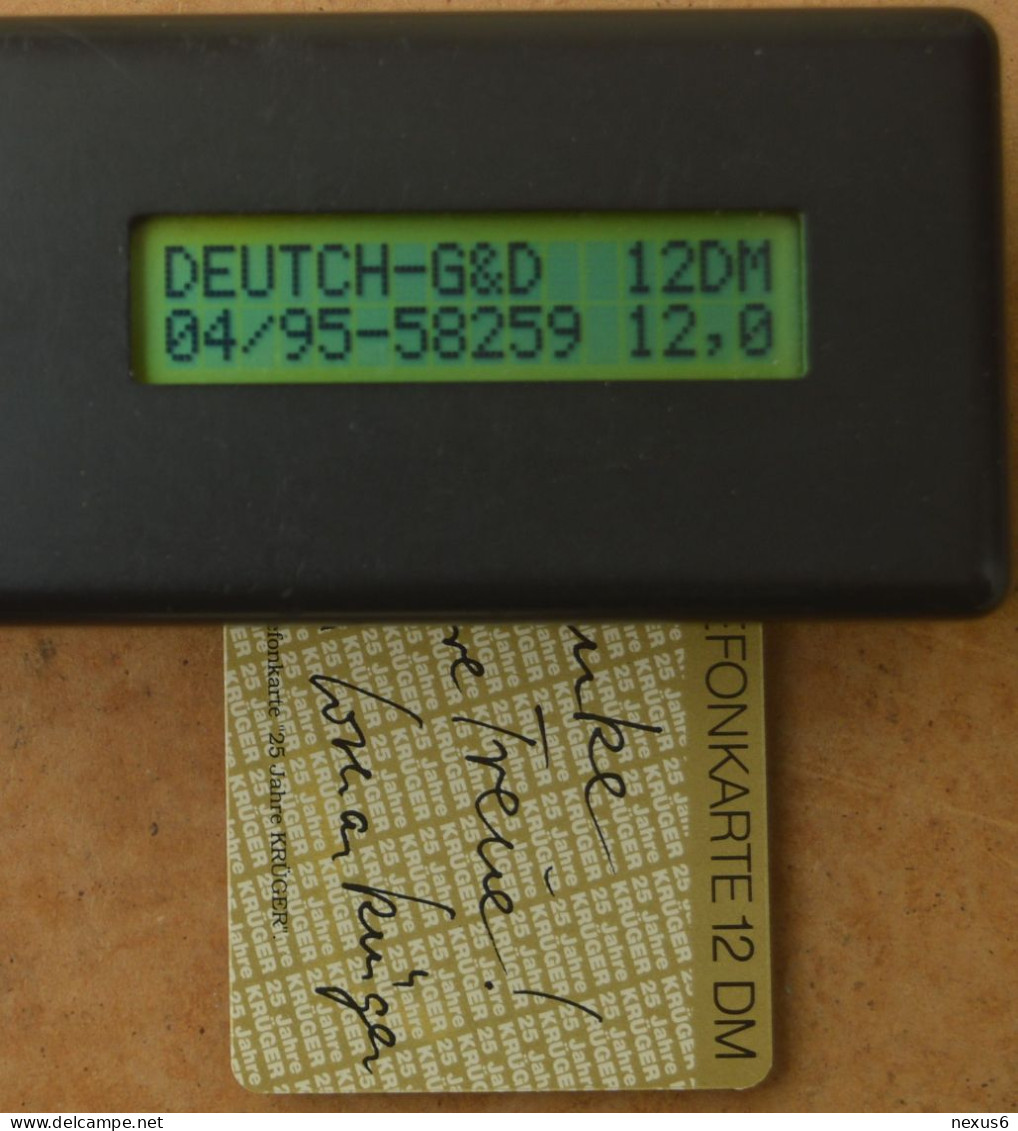 Germany - Krüger - 25 Jahre Sammler-Glück - O 0266 - 10.1992, 12DM, 11.000ex, Mint - O-Series: Kundenserie Vom Sammlerservice Ausgeschlossen