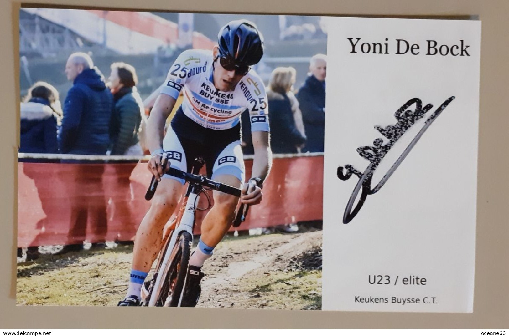 Autographe Yoni De Bock Keukens Buysse CT - Cycling