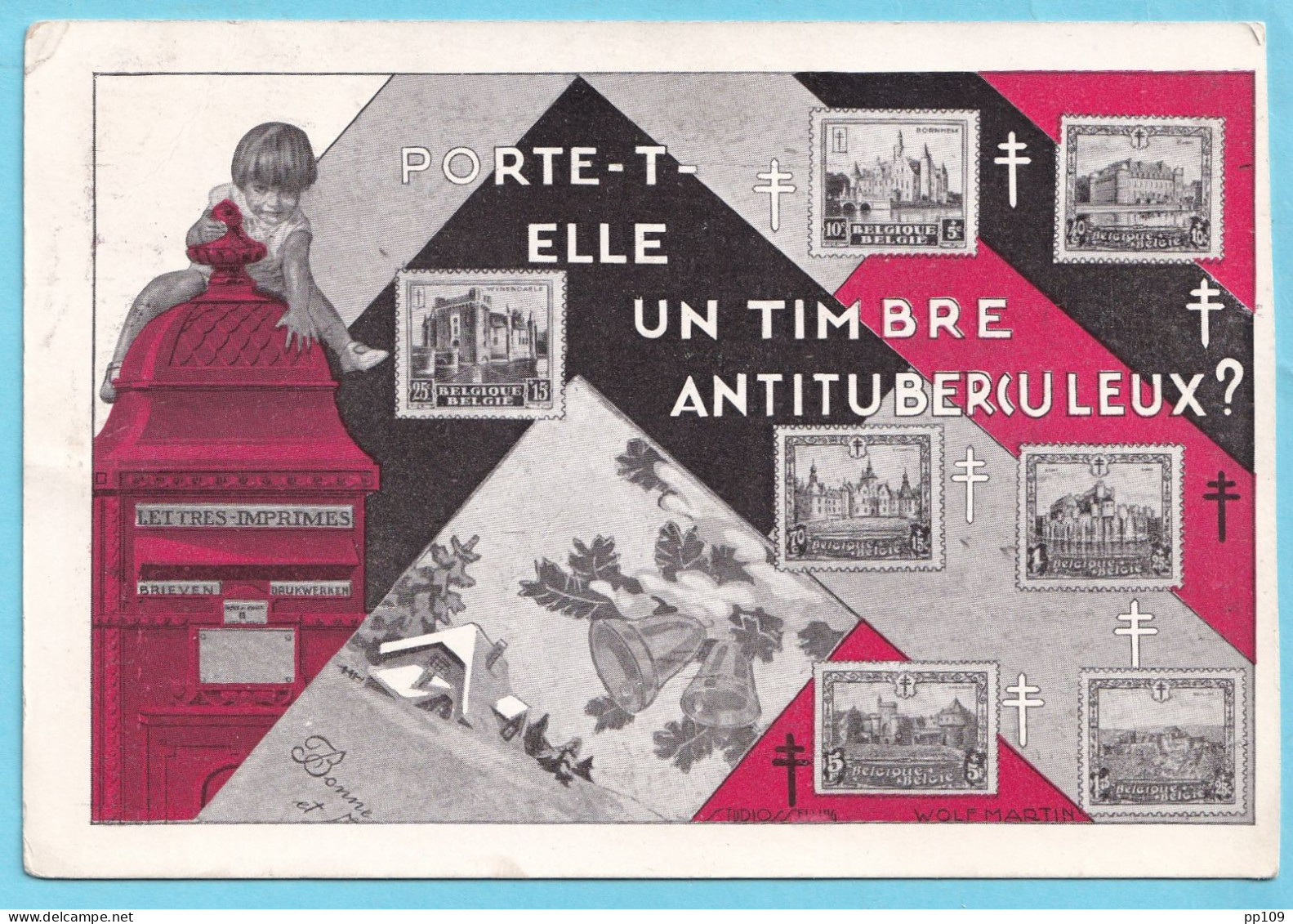 Publicité Timbres à Surtaxe EAntituberculeux  Imprimé Drukwerk TP 308 Obl 16 XII 1930 Vers Aalst  - Briefe U. Dokumente