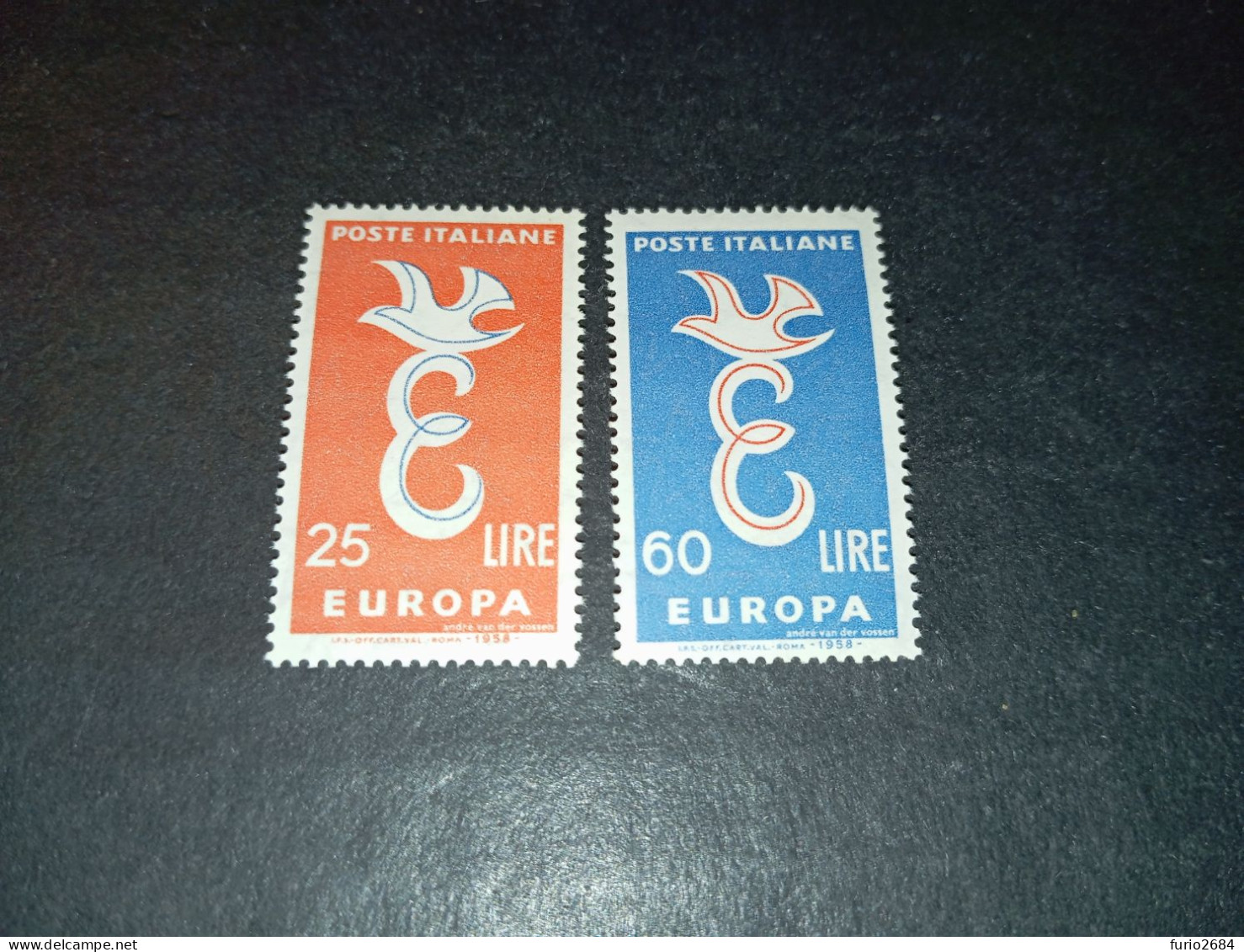 07AL07 REPUBBLICA ITALIANA 1958 EUROPA "XX" - 1946-60: Ungebraucht