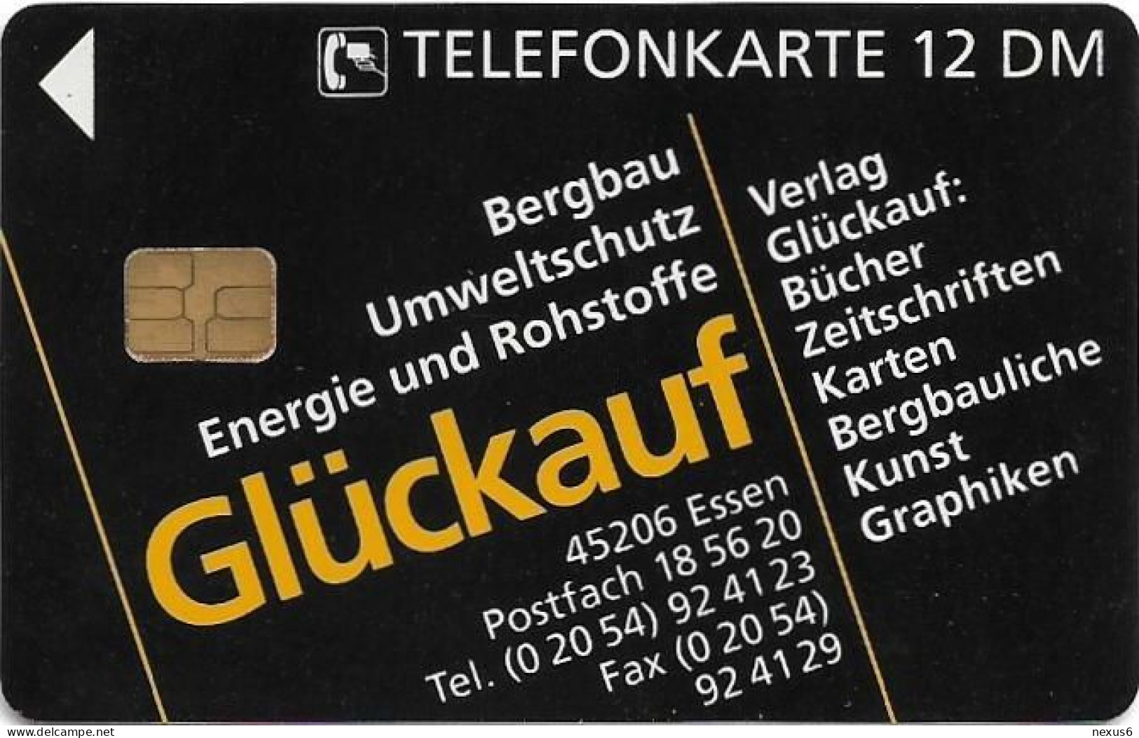 Germany - Verlag Glückauf 3 - Kaliwerk Glückauf Sondershausen - O 0992 - 05.1994, 12DM, 1.000ex, Used - O-Series : Séries Client