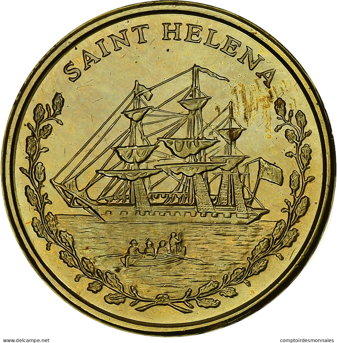 Sainte-Hélène, 50 Euro Cent, Fantasy Euro Patterns, Essai-Trial, BE, Laiton - Privéproeven