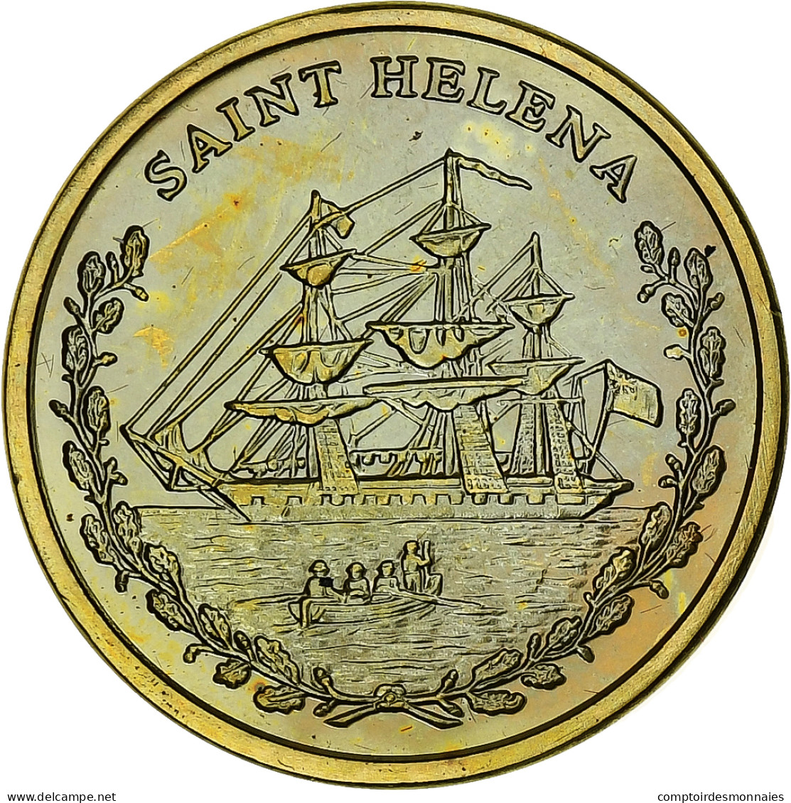 Sainte-Hélène, 20 Euro Cent, Fantasy Euro Patterns, Essai-Trial, BE, Laiton - Essais Privés / Non-officiels