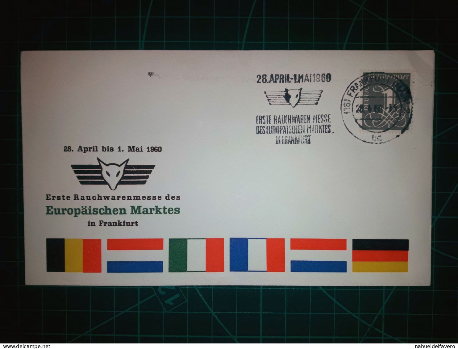 ALLEMAGNE. Enveloppe FDC Avec Cachet Commémoratif De “ Erste Rauchwarenmesse Des Europaischen Markets In Frankfurt”. Tim - 1950-1970