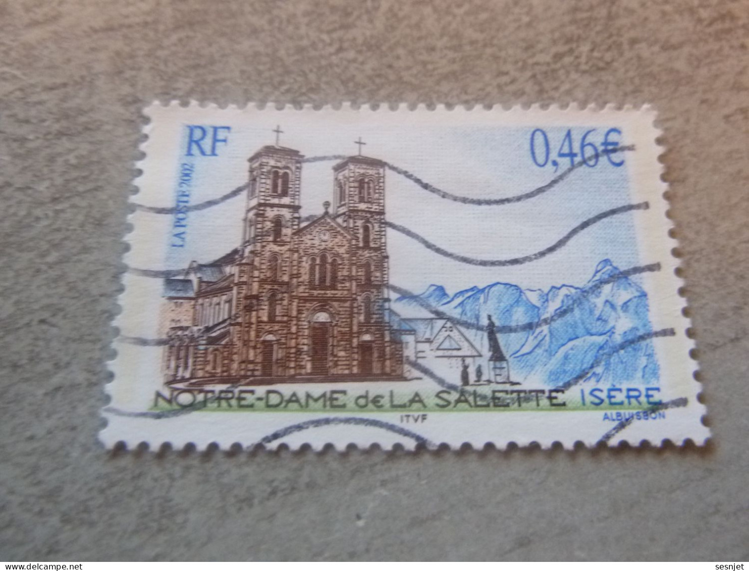 Notre-Dame De La Salette - Isère - La Basilique - 0.46 € - Yt 3506 - Multicolore - Oblitéré - Année 2002 - - Churches & Cathedrals