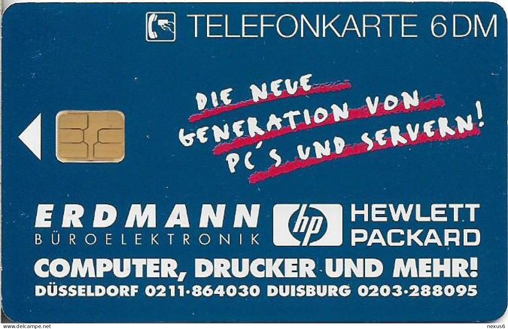Germany - Erdmann Büroelektronik,  Hewlett Packard - O 0755 - 05.1994, 6DM, 1.000ex, Used - O-Series : Customers Sets