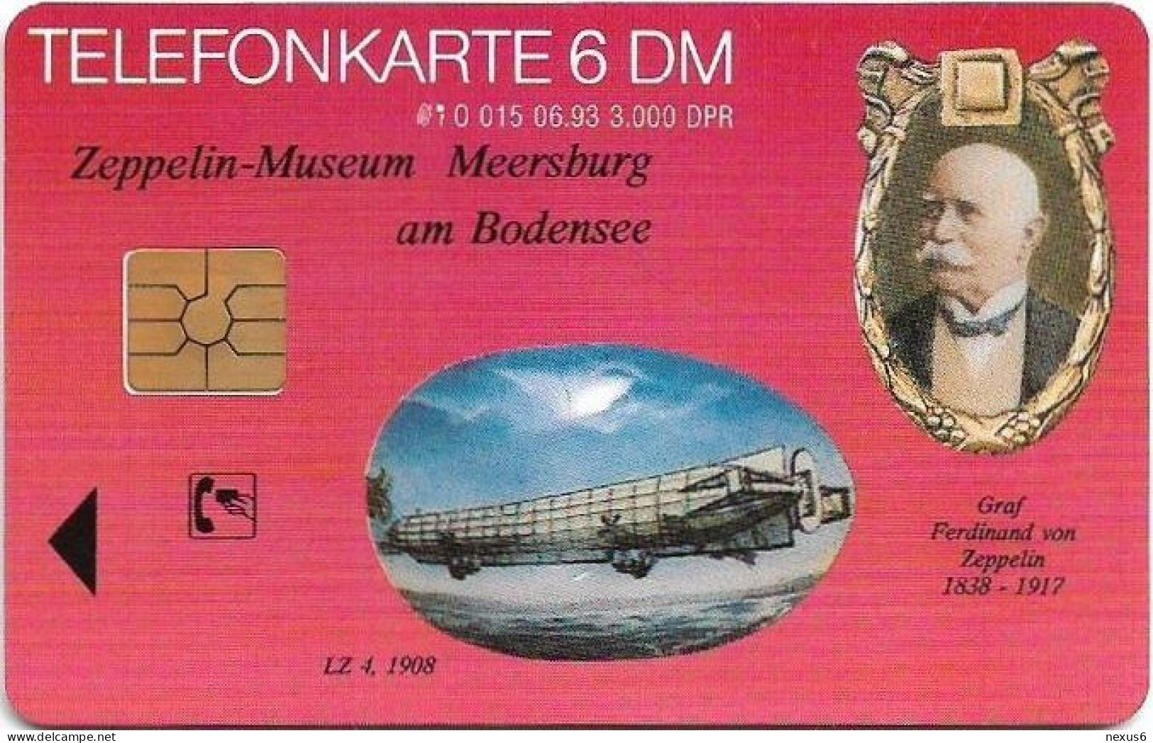 Germany - Zeppelin-Museum Meersburg - O 0015 - 06.1993, 6DM, 3.000ex, Mint - O-Serie : Serie Clienti Esclusi Dal Servizio Delle Collezioni