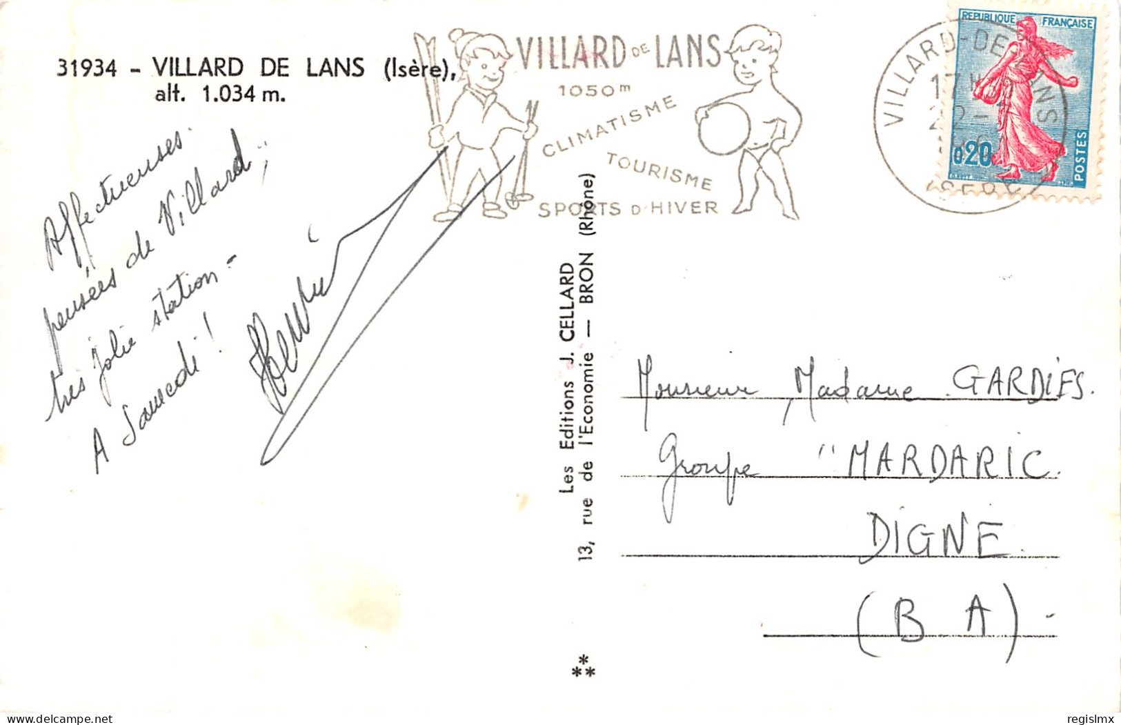 38-VILLARD DE LANS-N°T2524-H/0369 - Villard-de-Lans