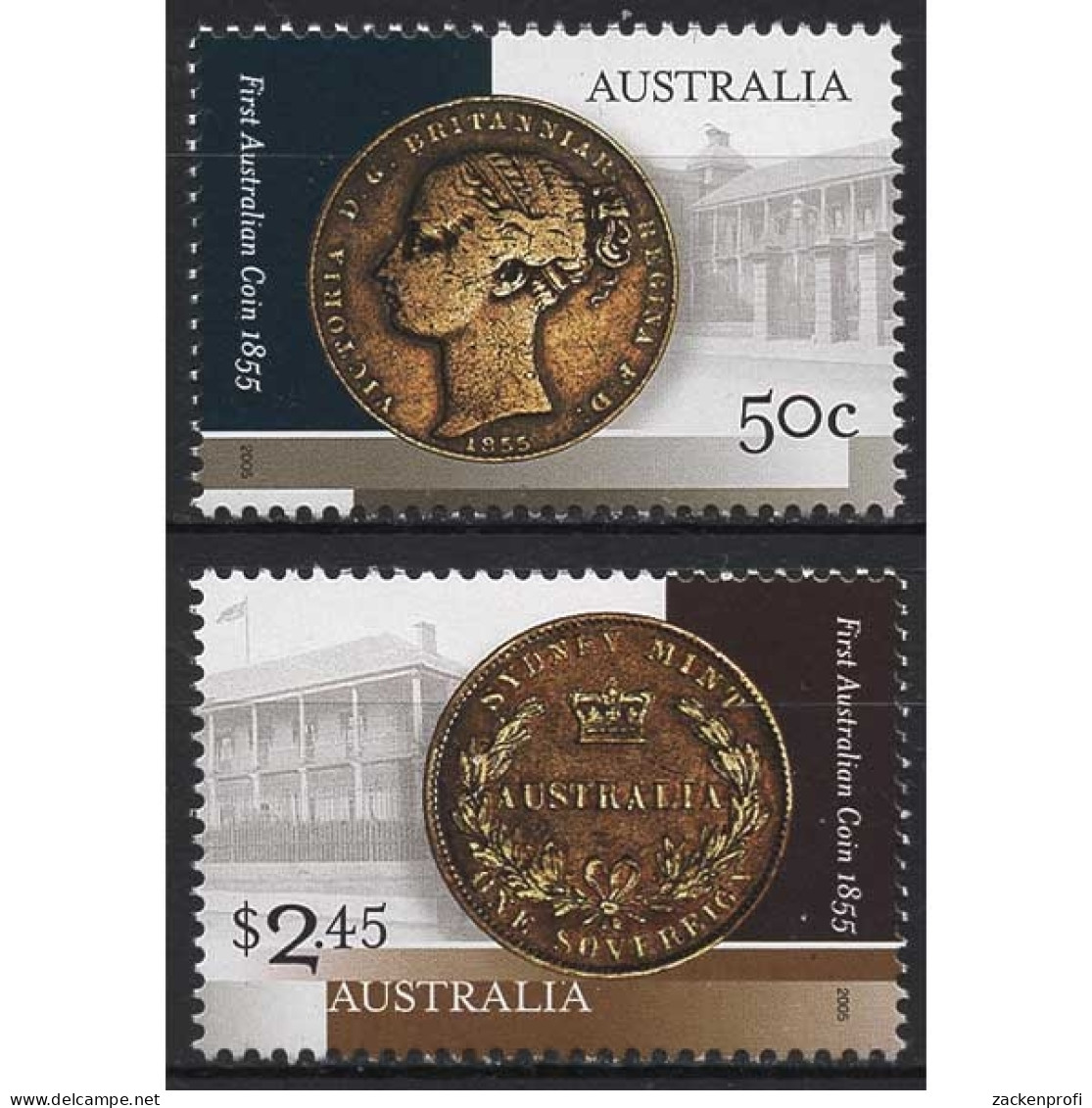 Australien 2005 150 Jahre Australische Münzen 2454/55 I Postfrisch - Ongebruikt