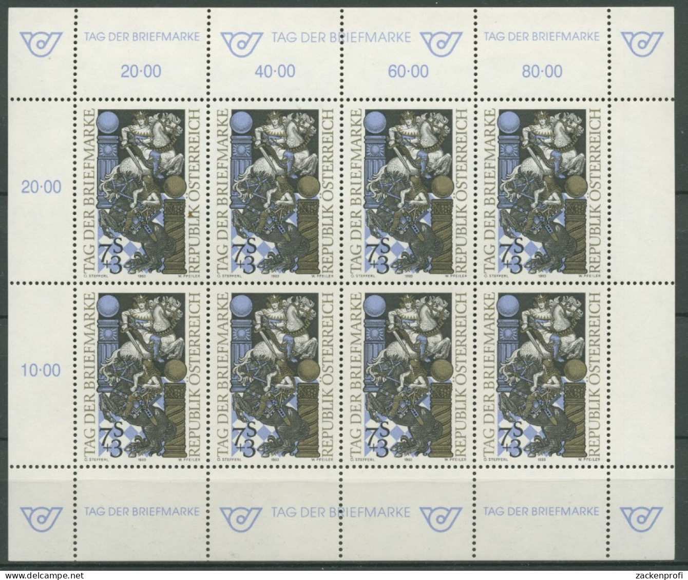 Österreich 1993 Tag Der Briefmarke Kleinbogen 2097 K Postfrisch (C14932) - Blokken & Velletjes