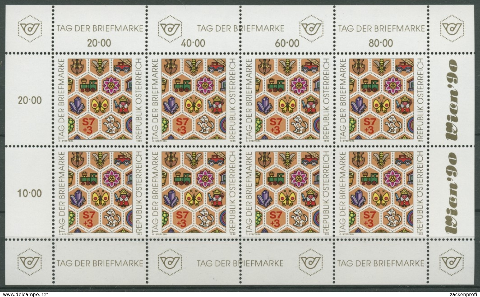 Österreich 1990 Tag Der Briefmarke Kleinbogen 1990 K Postfrisch (C14924) - Blokken & Velletjes