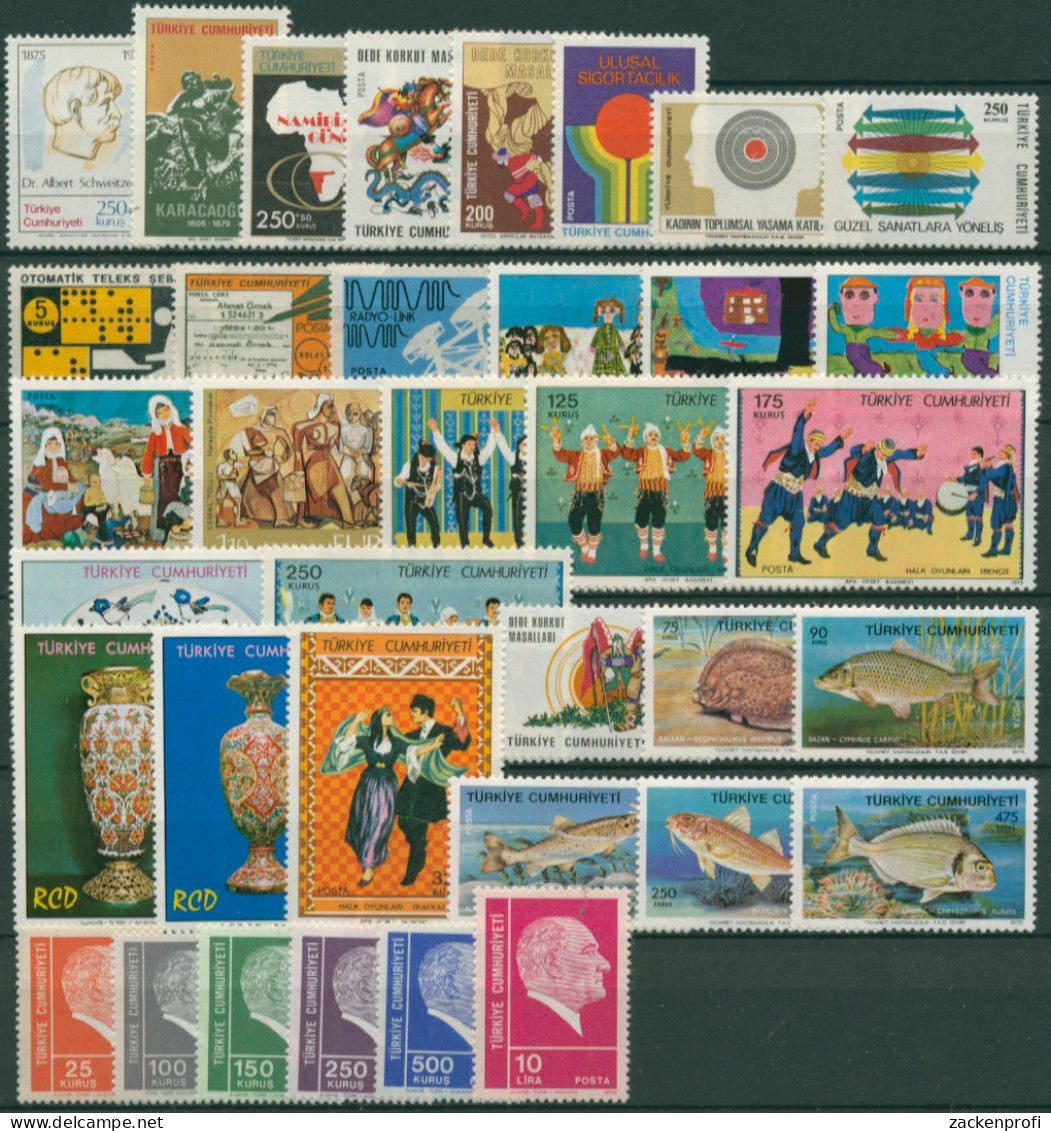 Türkei 1975 Kompletter Jahrgang Postfrisch (SG30991) - Années Complètes