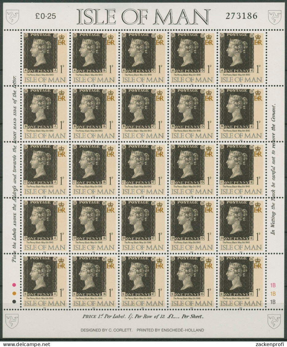 Isle Of Man 1990 150 Jahre Briefmarken 431 ZD Bogen Postfrisch (SG90682) - Man (Ile De)