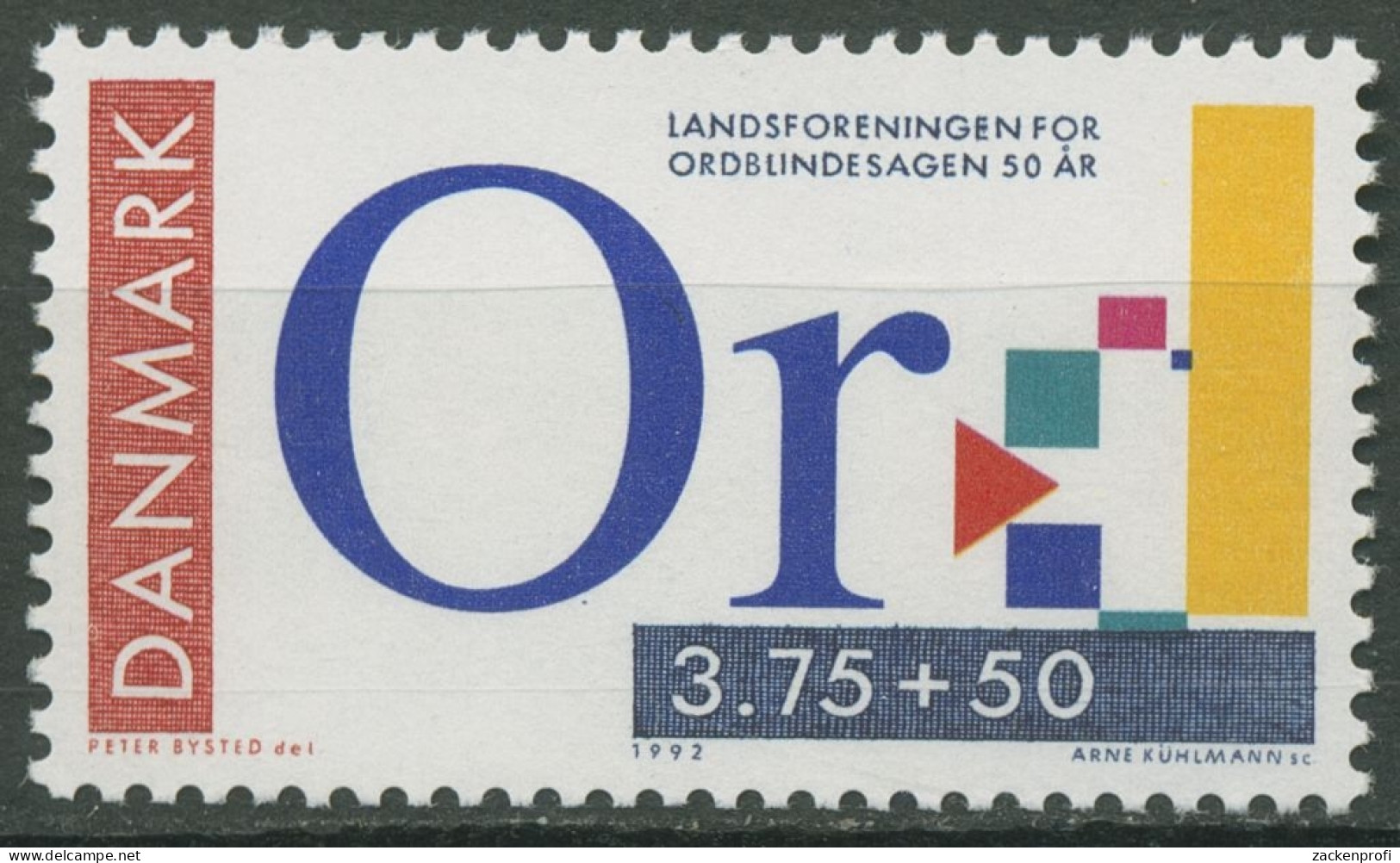 Dänemark 1992 Legasthenikerbund 1037 Postfrisch - Ungebraucht