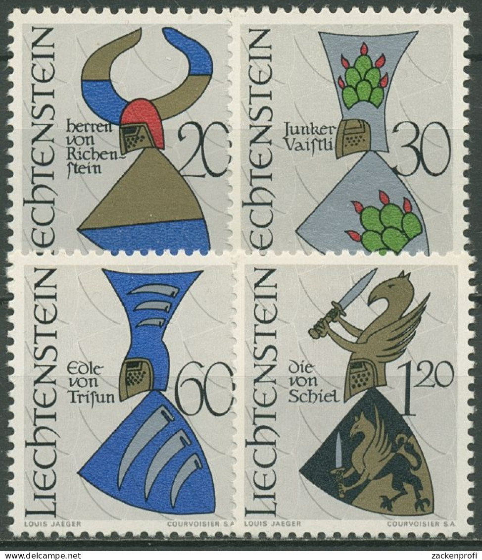 Liechtenstein 1966 Wappen 465/68 Postfrisch - Nuevos
