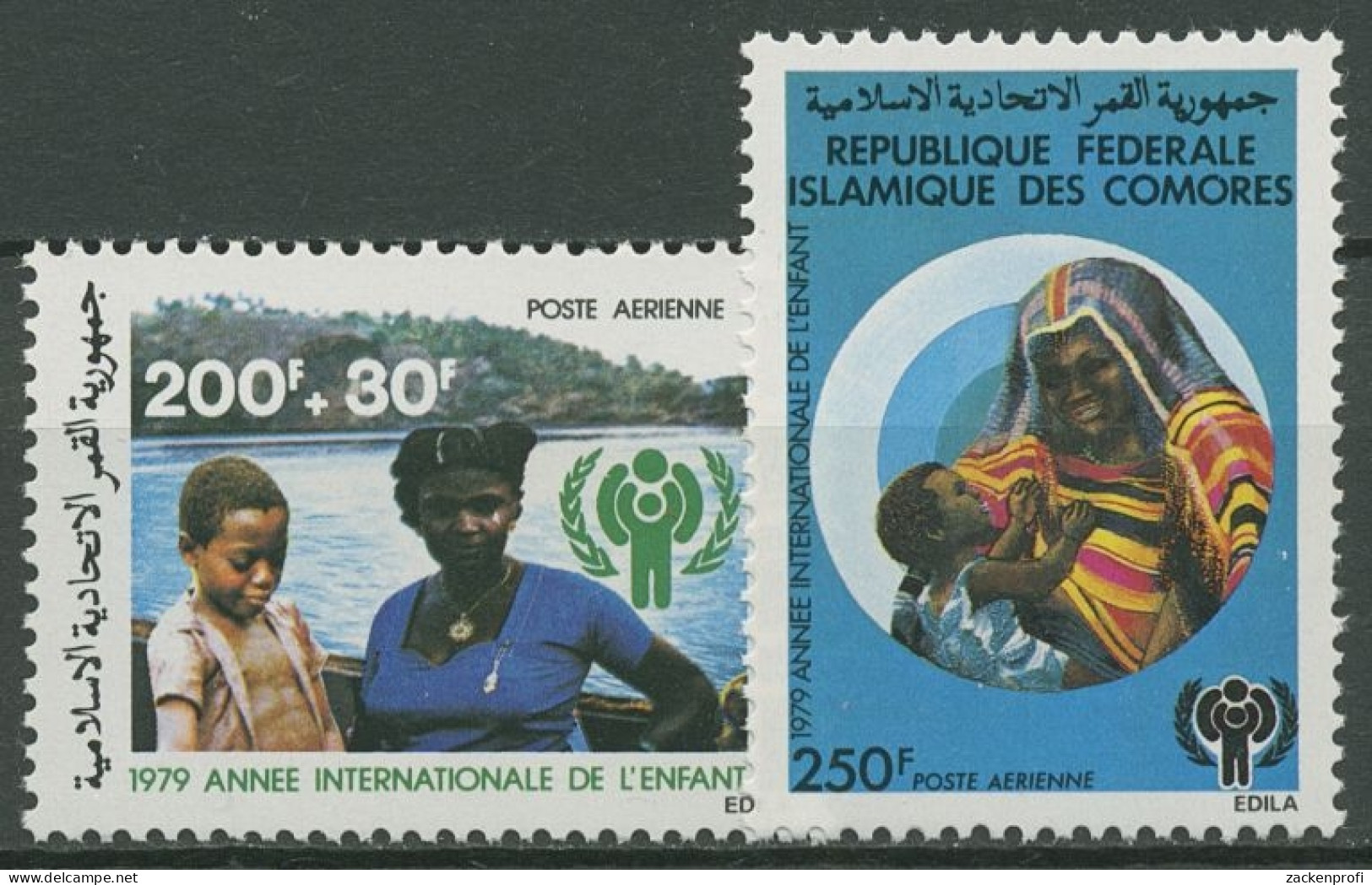 Komoren 1979 Internationales Jahr Des Kindes Mutter Mit Kind 566/67 A Postfrisch - Komoren (1975-...)