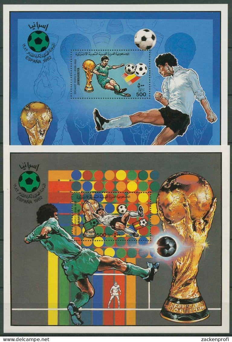 Libyen 1982 Fußball-WM In Spanien Block 61/62 A Postfrisch (C29183) - Libya
