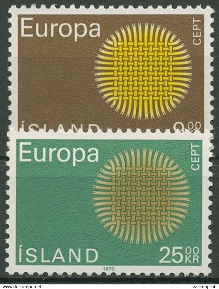 Island 1970 Europa CEPT Flechtwerk 442/43 Postfrisch - Ongebruikt