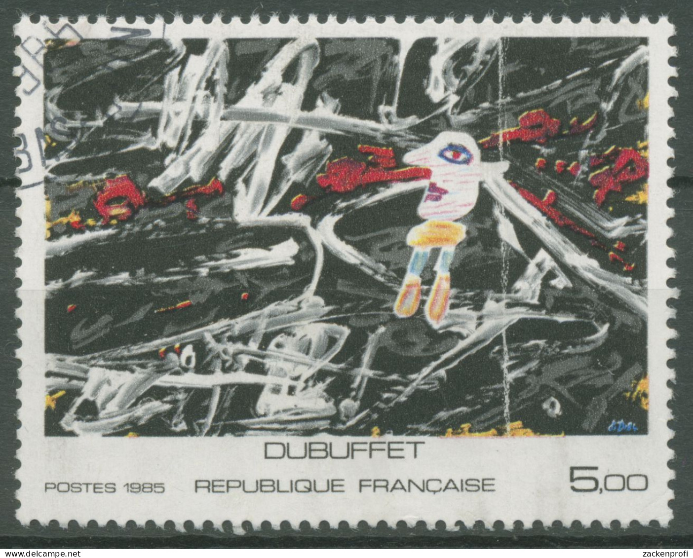 Frankreich 1985 Zeitgenössische Kunst Gemälde Jean Dubuffet 2513 Gestempelt - Used Stamps
