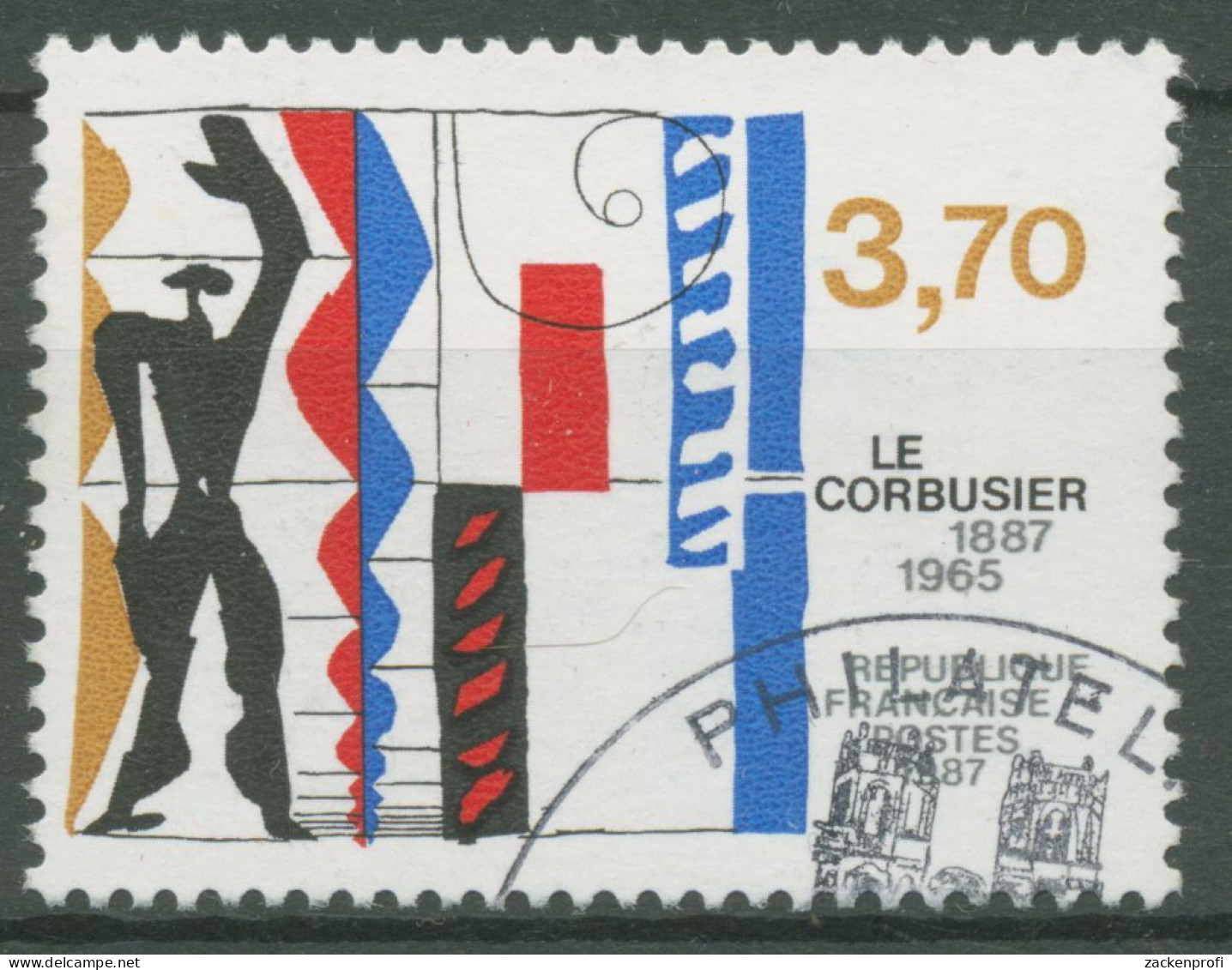 Frankreich 1987 Architekt Le Corbusier 2602 Gestempelt - Oblitérés