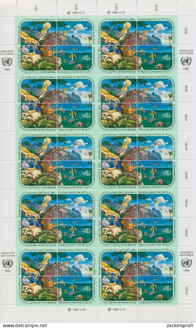 UNO Wien 1991 Für Eine Bessere Umwelt 110/13 ZD-Bogen Postfrisch (XXL19614) - Blocks & Kleinbögen