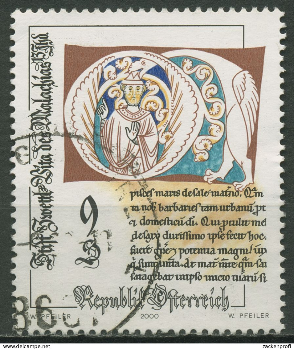 Österreich 2000 Kunsthandwerk Schrift Stiftsbibliothek Zwettl 2314 Gestempelt - Gebraucht