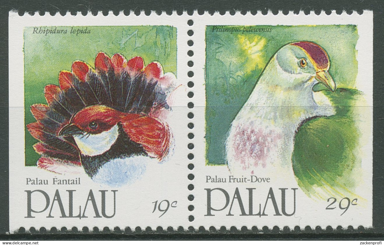 Palau 1991 Vögel Fächerschwanz Fruchttaube 428 + 430 D Postfrisch - Palau