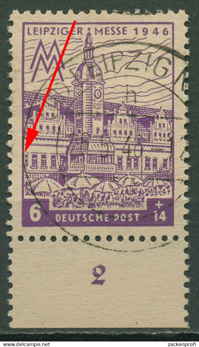SBZ West-Sachsen 1946 Leipziger Messe Mit Plattenfehler 162 AZ IV Gestempelt - Other & Unclassified