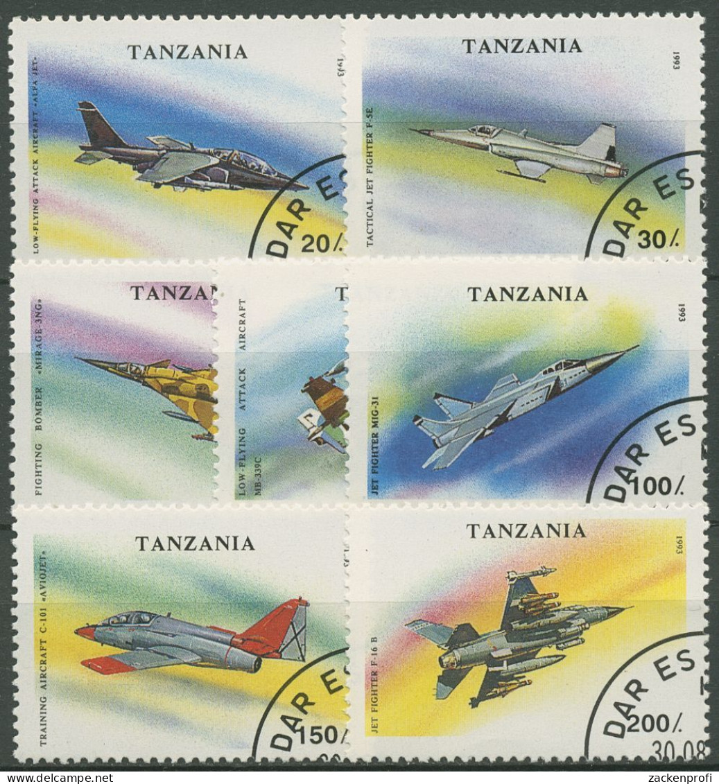 Tansania 1993 Militärflugzeuge 1591/97 Gestempelt - Tanzania (1964-...)