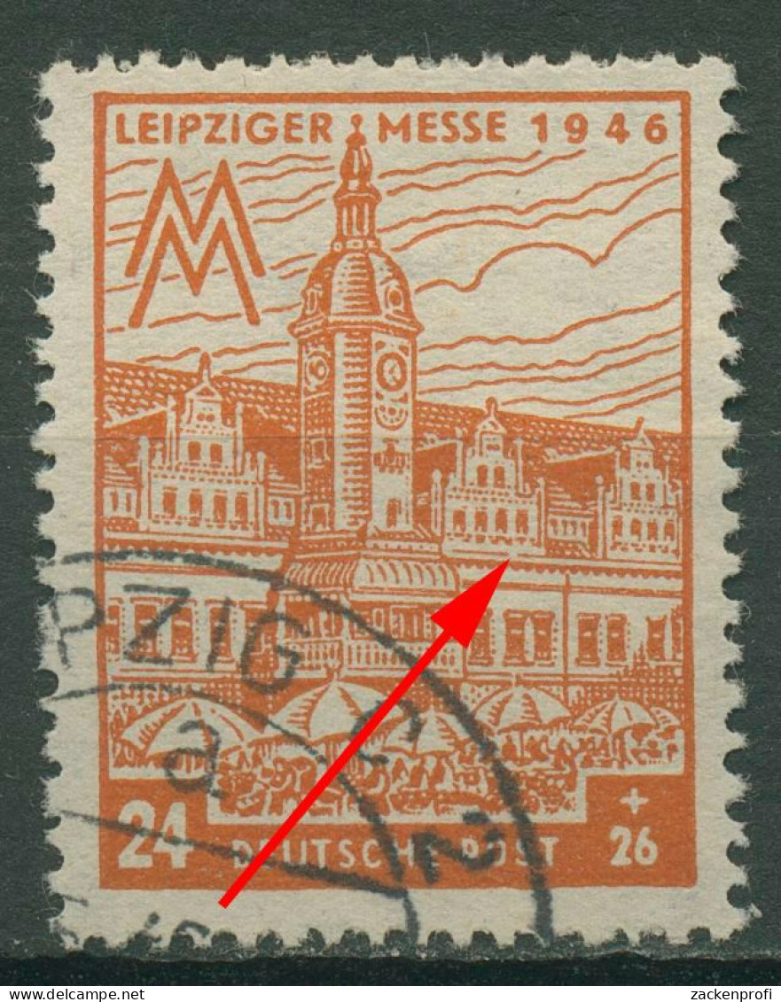 SBZ West-Sachsen 1946 Leipziger Messe Mit Plattenfehler 164 AX II Gestempelt - Sonstige & Ohne Zuordnung