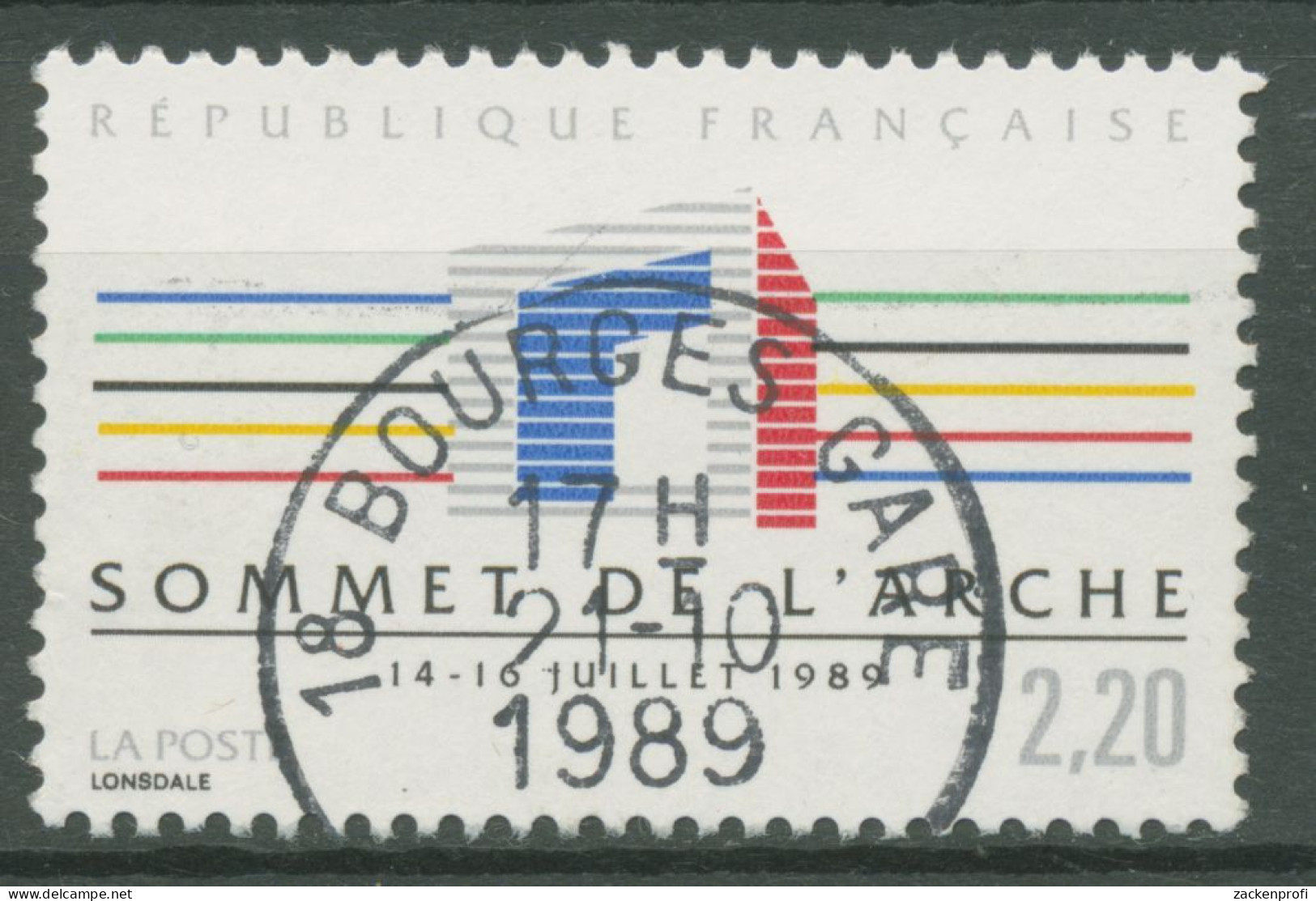 Frankreich 1989 Weltwirtschaftsgipfel Paris Arche De La Défense 2733 Gestempelt - Used Stamps