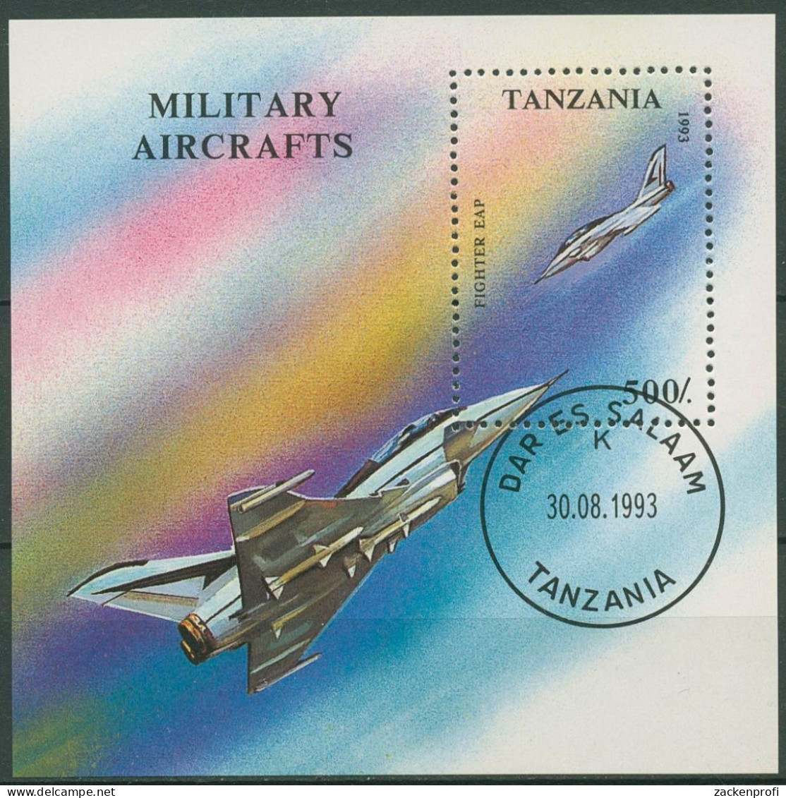 Tansania 1993 Militärflugzeuge Block 226 Gestempelt (C40268) - Tanzania (1964-...)