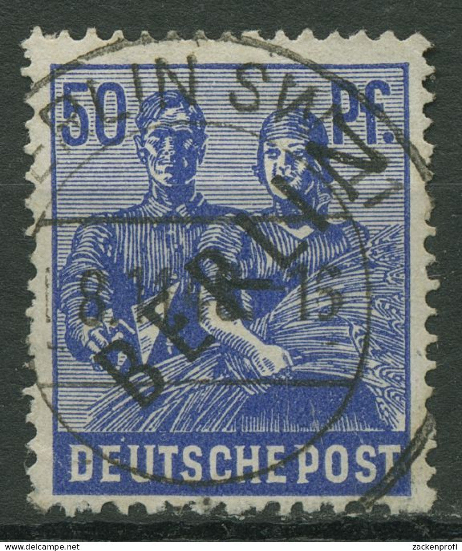 Berlin 1948 Schwarzaufdruck 13 Mit TOP-Stempel - Used Stamps