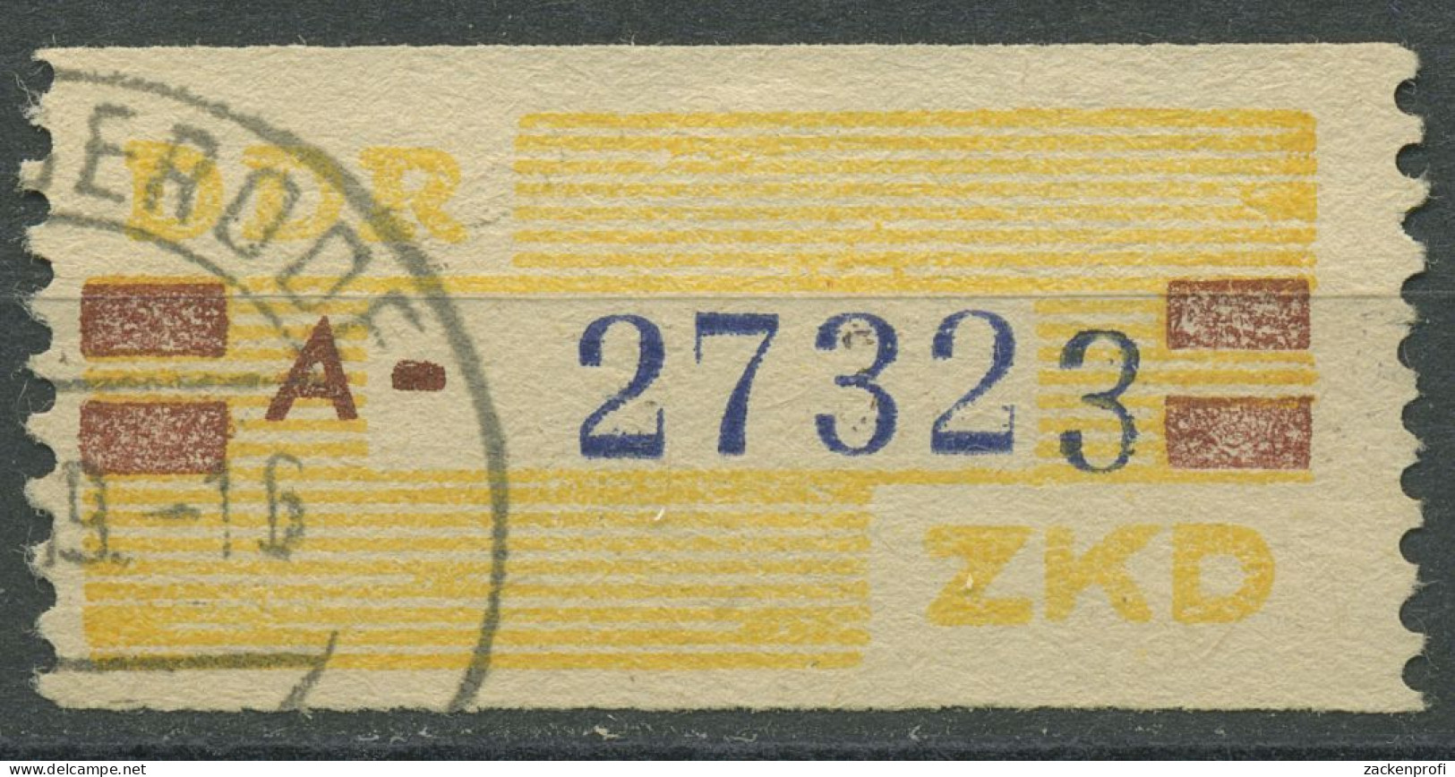 DDR 1959 Wertstreifen Für Den ZKD 25 A Gestempelt - Other & Unclassified