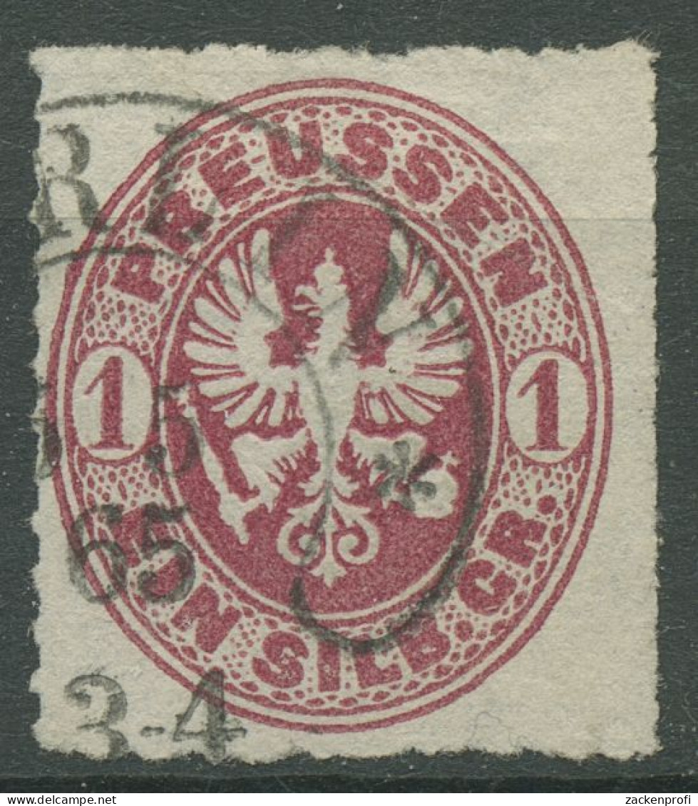 Preußen 1861 Wappenadler 16 A Hufeisenstempel HE 1 BERLIN - Usati