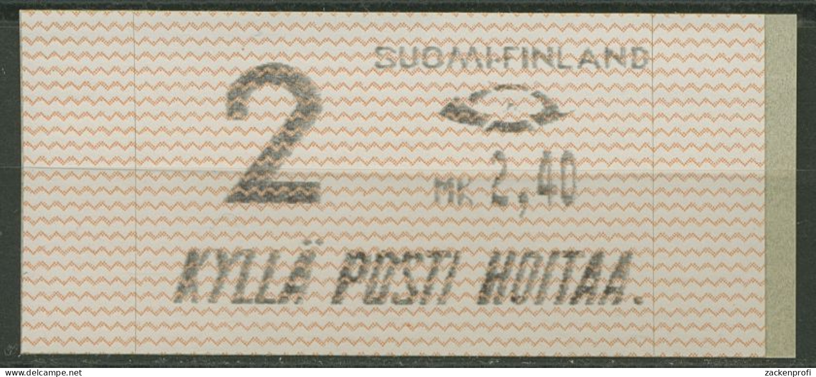 Finnland Automatenmarken 1991 MK 2,40 Einzelwert, ATM 10.1 Z2 Postfrisch - Automatenmarken [ATM]